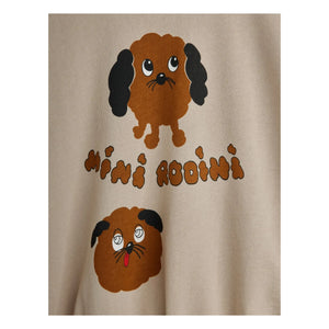 Mini Rodini - Sudadera de algodón orgánico Doggies | Gris jaspeado
