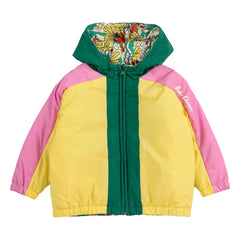 Bobo Choses - Chaqueta de bebé reversible de fibra reciclada con bloques de color | Amarillo