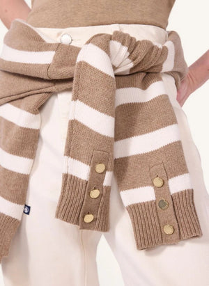 Petit Bateau - Jersey de Lanzadora a Rayas | Beige