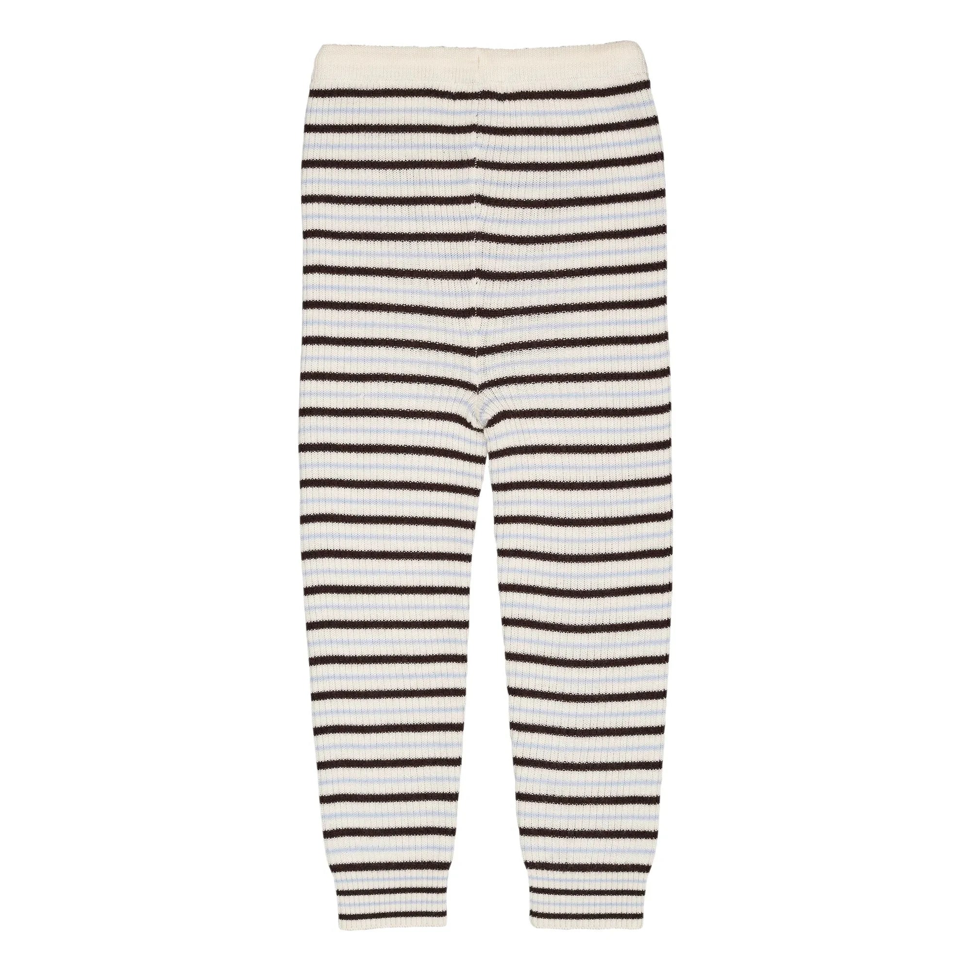 Copenhagen Colors - Leggings de lana merina a rayas | Marrón