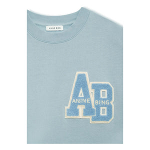 Anine Bing - Sudadera oversize Miles Letterman | Azul Claro
