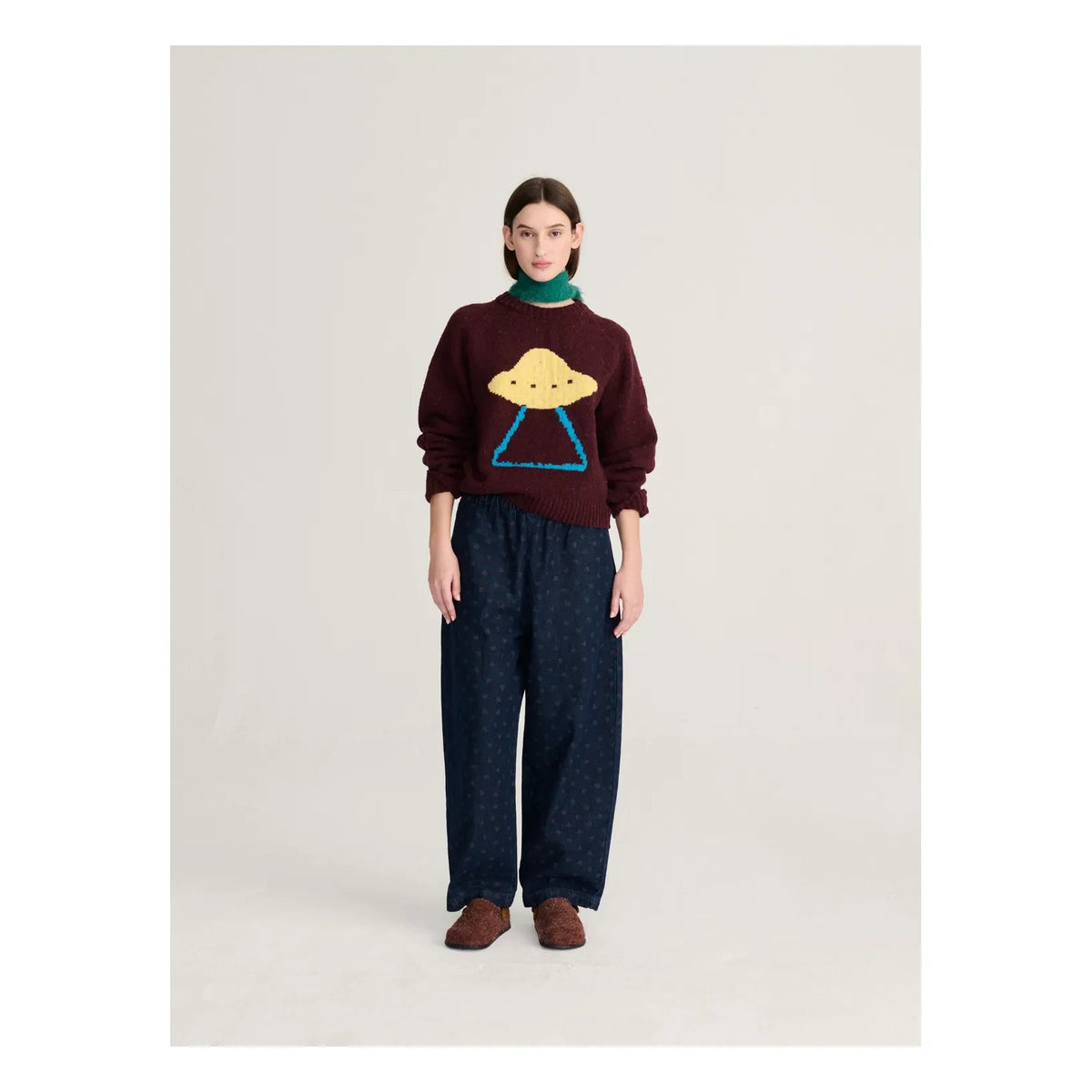 Bobo Choses - Jersey Jacquard Pixel Wool | Granate