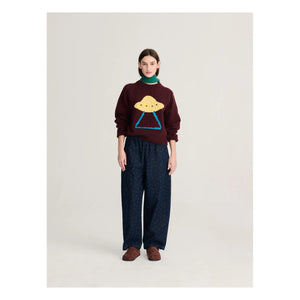 Bobo Choses - Jersey Jacquard Pixel Wool | Granate