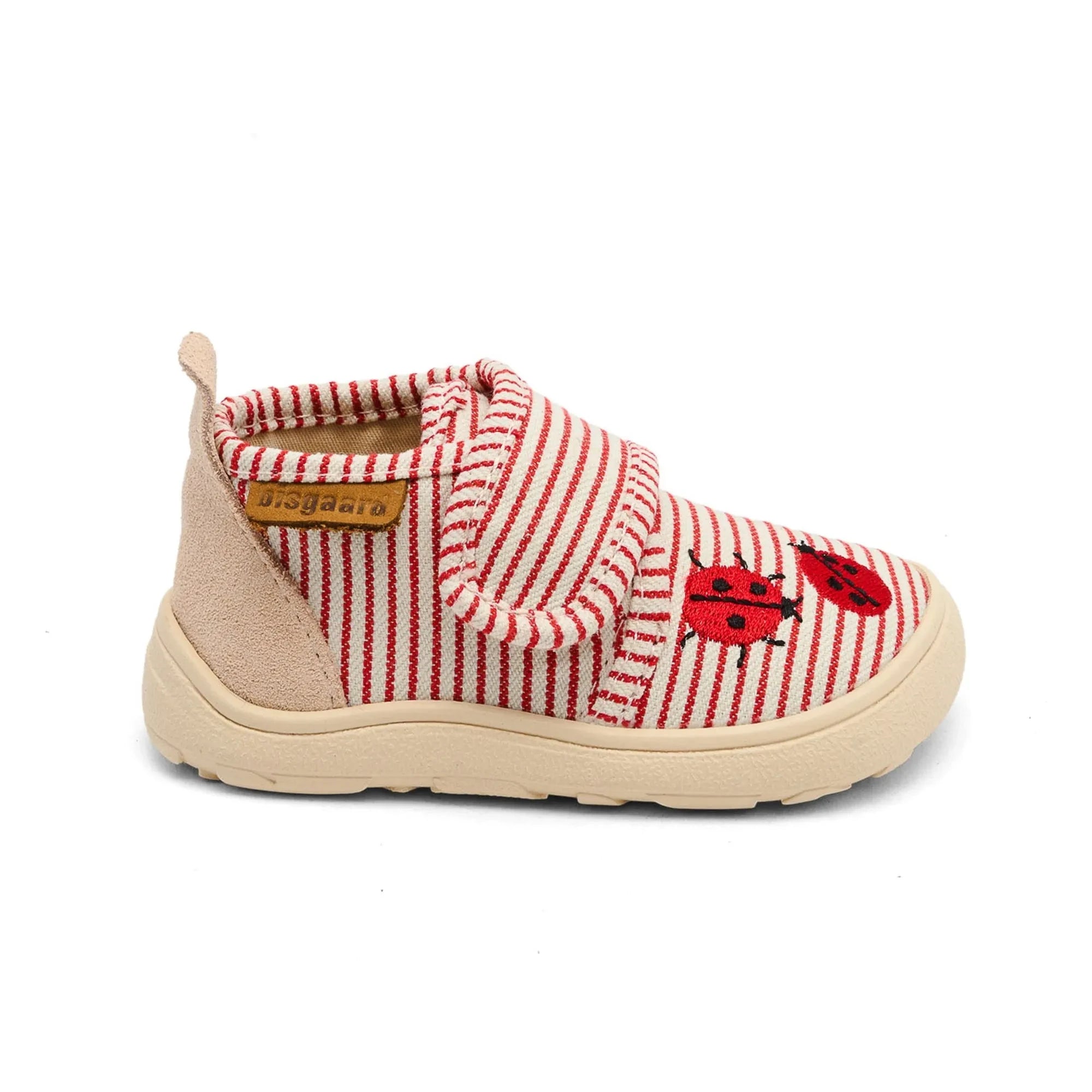 bisgaard - Zapatillas de estar por casa rayadas con mariquitas | Rojo