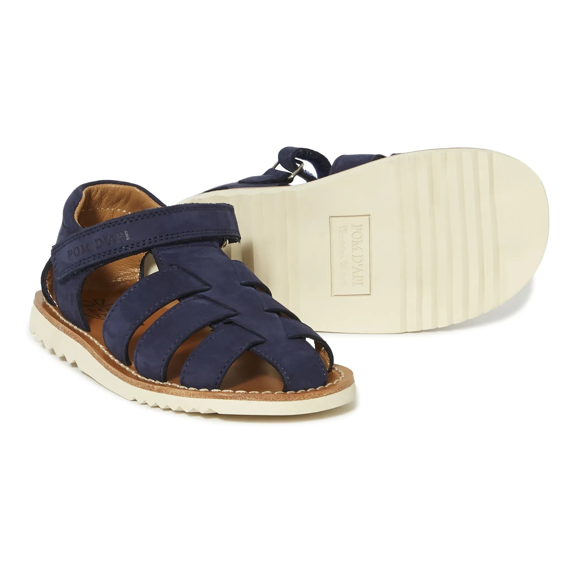 Pom d'Api - Sandalias de nobuk Waff Papy | Azul marino
