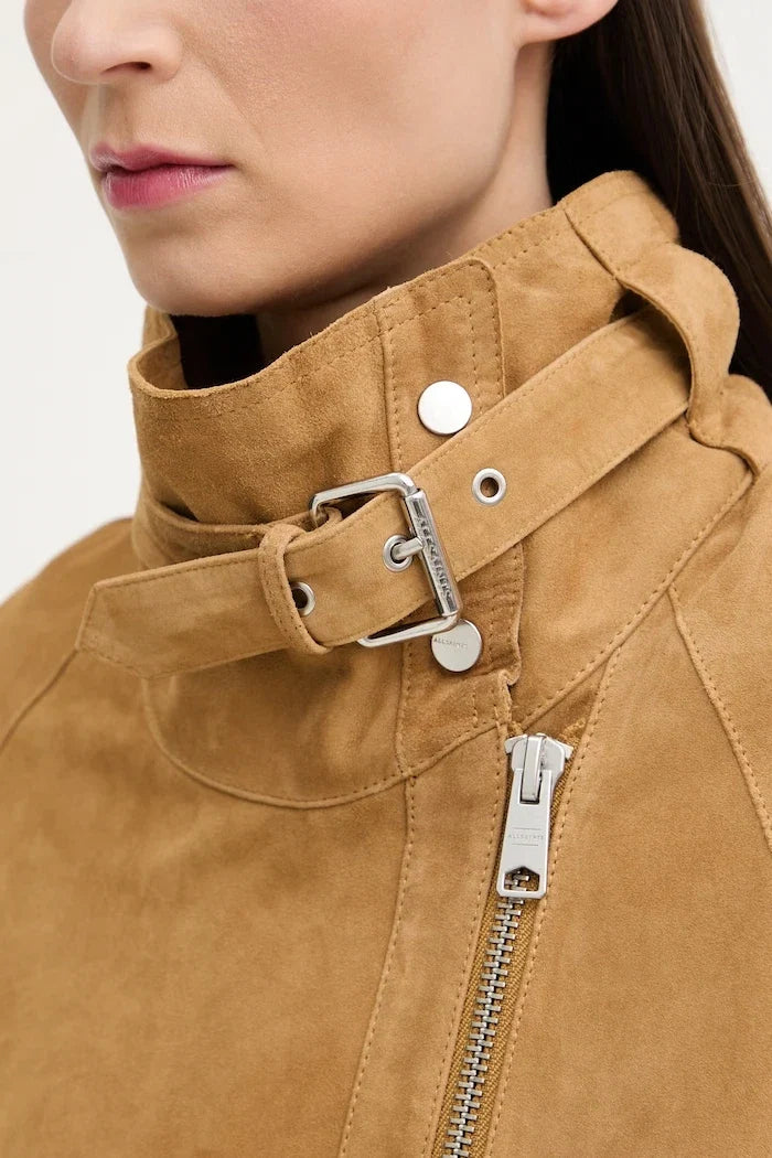 AllSaints chaqueta de motero de ante RHODES para mujer