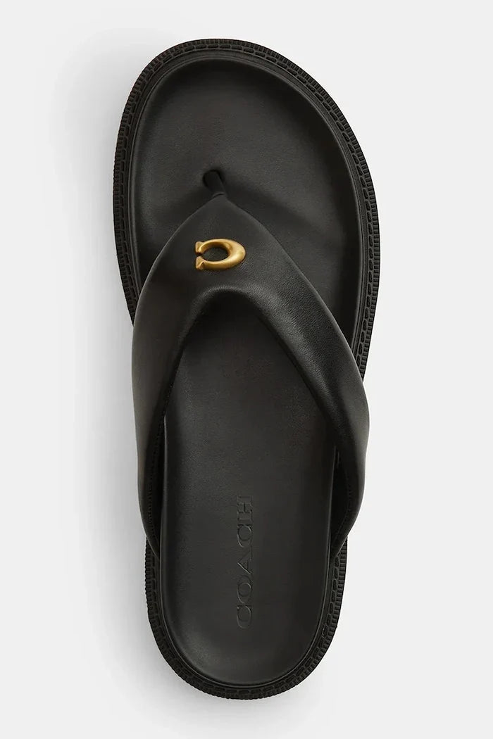 Coach Brynn Leather Thong Sandal Sandalia de Dedo de Cuero para Mujer