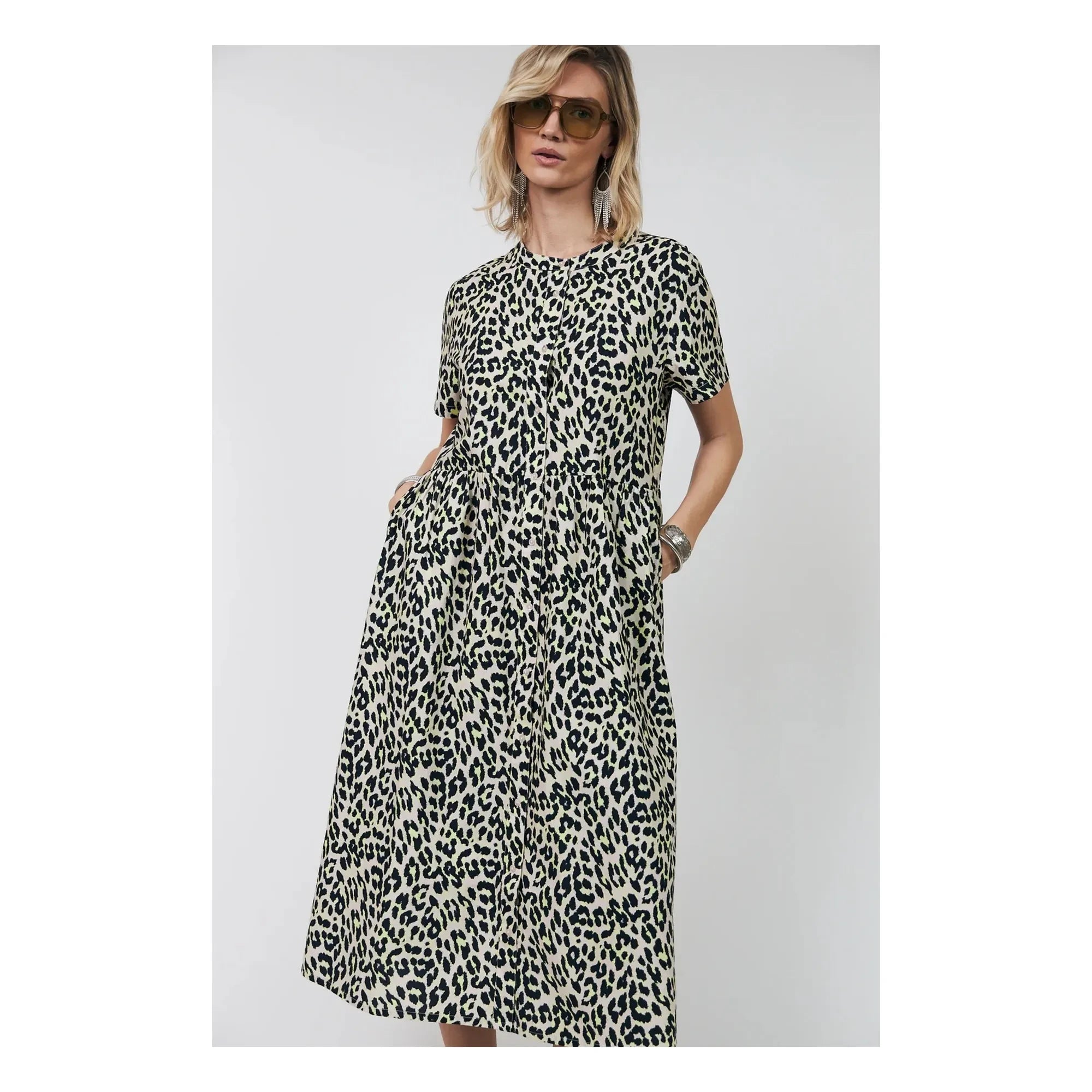 Lollys Laundry - Vestido de algodón Aliya | Beige