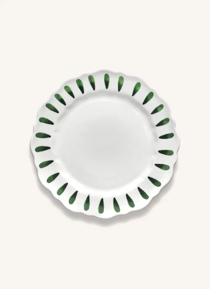 Serax - Platos Dulces de Rayas Charly - Set de 2 | Verde