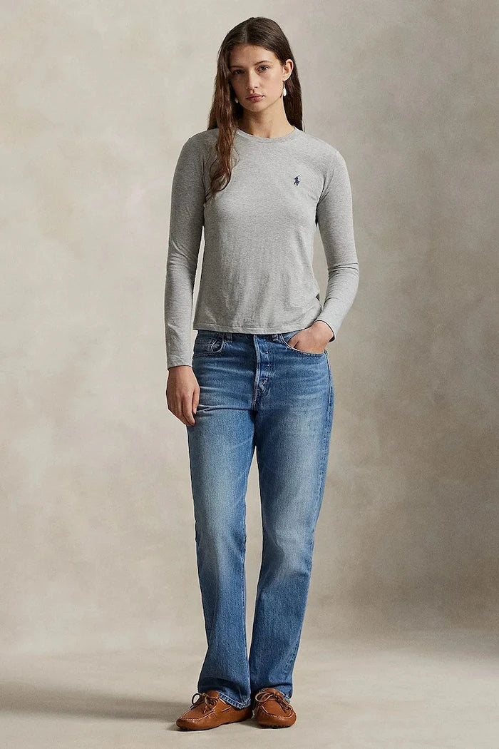 Blusa de algodón de manga larga Polo Ralph Lauren para mujer