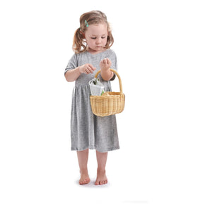 Tender Leaf Toys - Cesta de la compra diaria del mercado