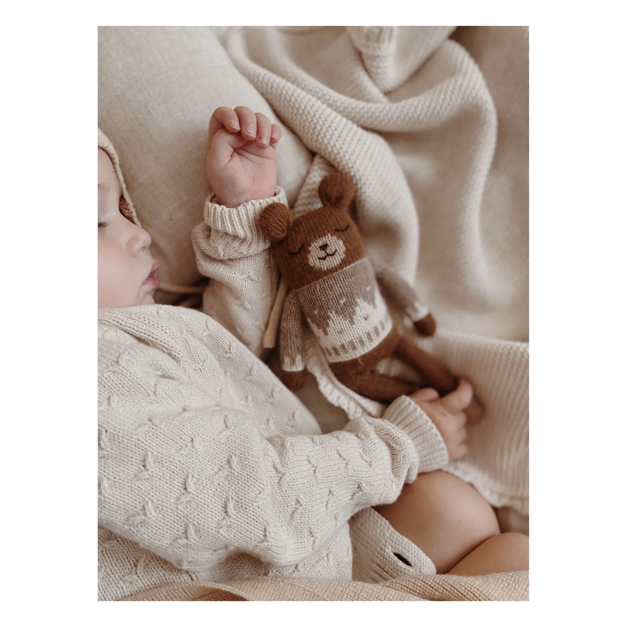 Main Sauvage - Suéter de jacquard con osito de peluche | Marrón topo