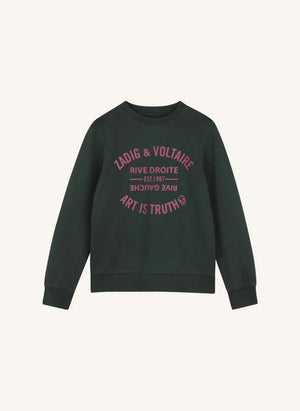 Zadig & Voltaire - Simba Art Is Truth sudadera de algodón orgánico | Denim negro