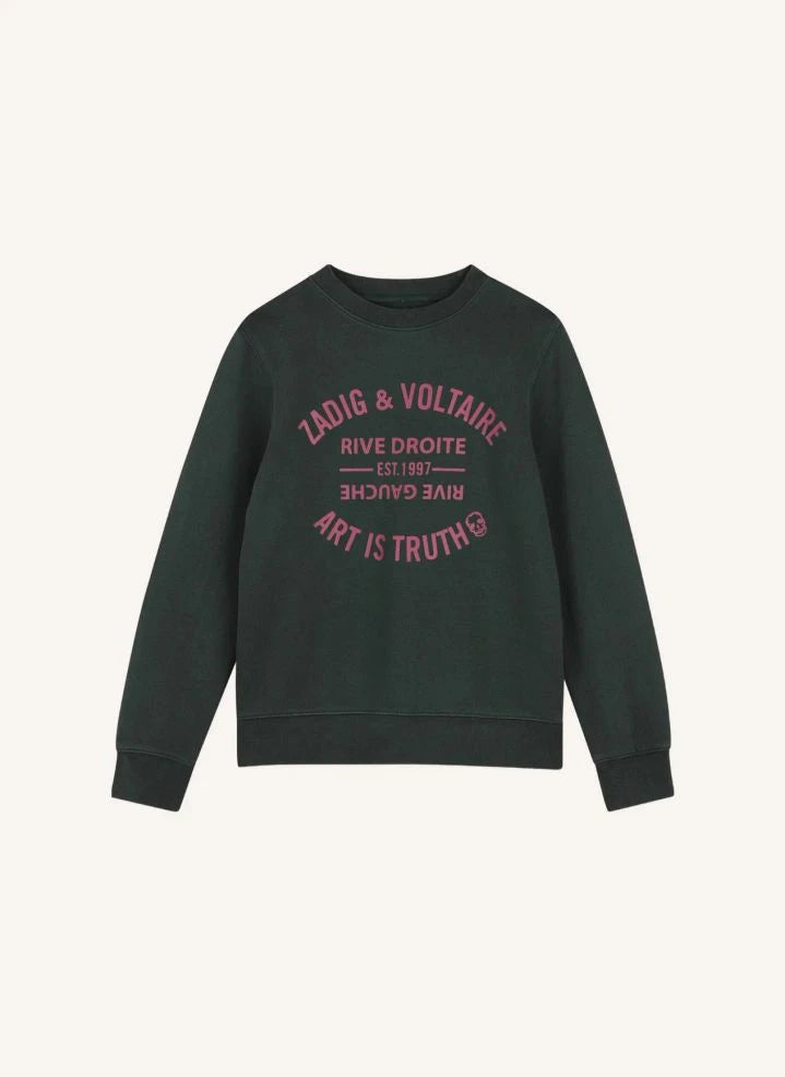 Zadig & Voltaire - Simba Art Is Truth sudadera de algodón orgánico | Denim negro
