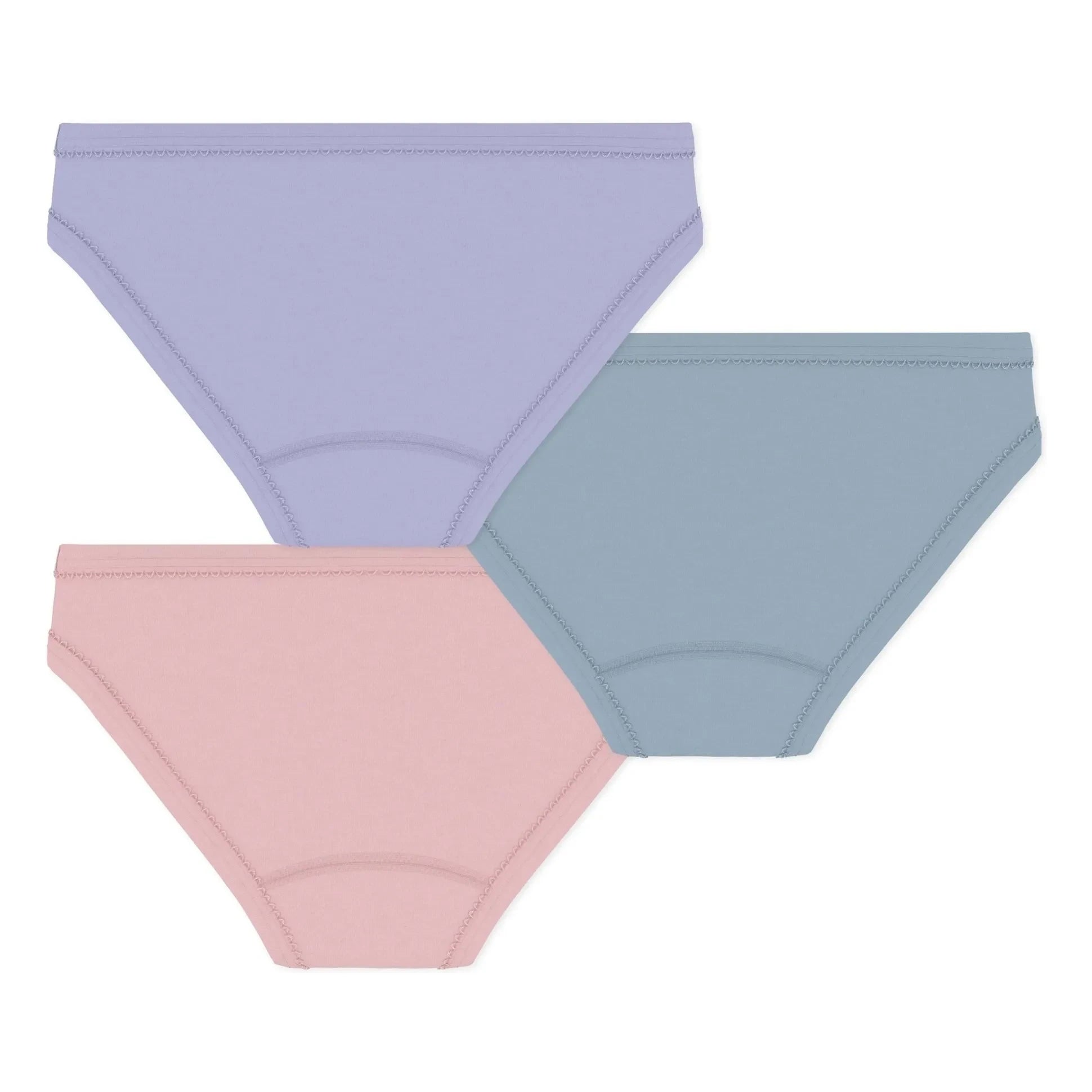 Petit Bateau - 3'lü Organik Pamuk Külot Seti | Mauve