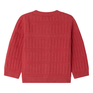 Bonpoint - Cárdigan de algodón orgánico Giovina | Rojo frambuesa