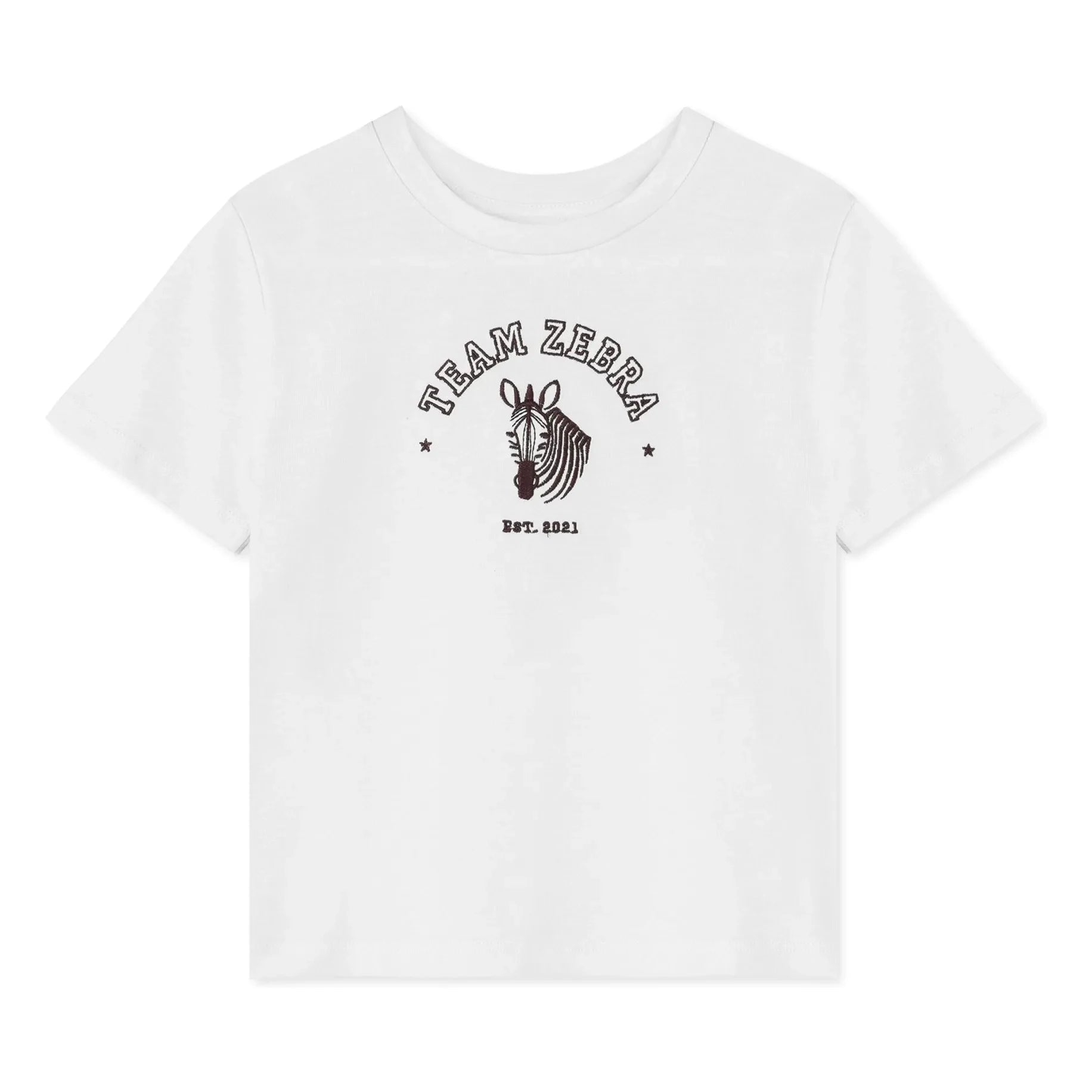 Fliink - Camiseta de algodón orgánico Summer Zebra | Blanca