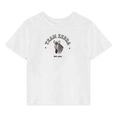 Fliink - Camiseta de algodón orgánico Summer Zebra | Blanca