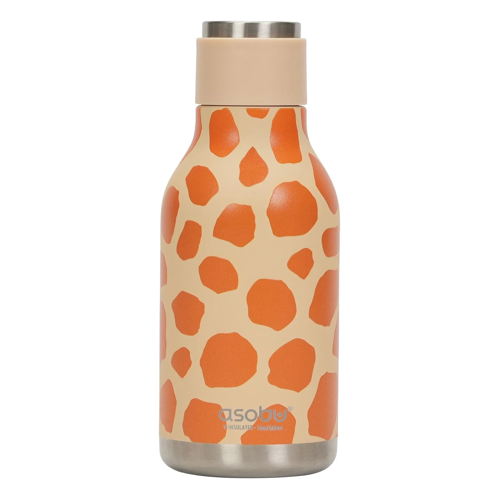 Asobu - Botella de agua de acero inoxidable Giraffe | Naranja