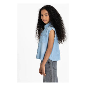 Finger in the nose - Camisa Vaquera Sin Mangas Ella | Gris