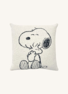 Maison Deux - Peanuts funda de cojín de lana | Negro