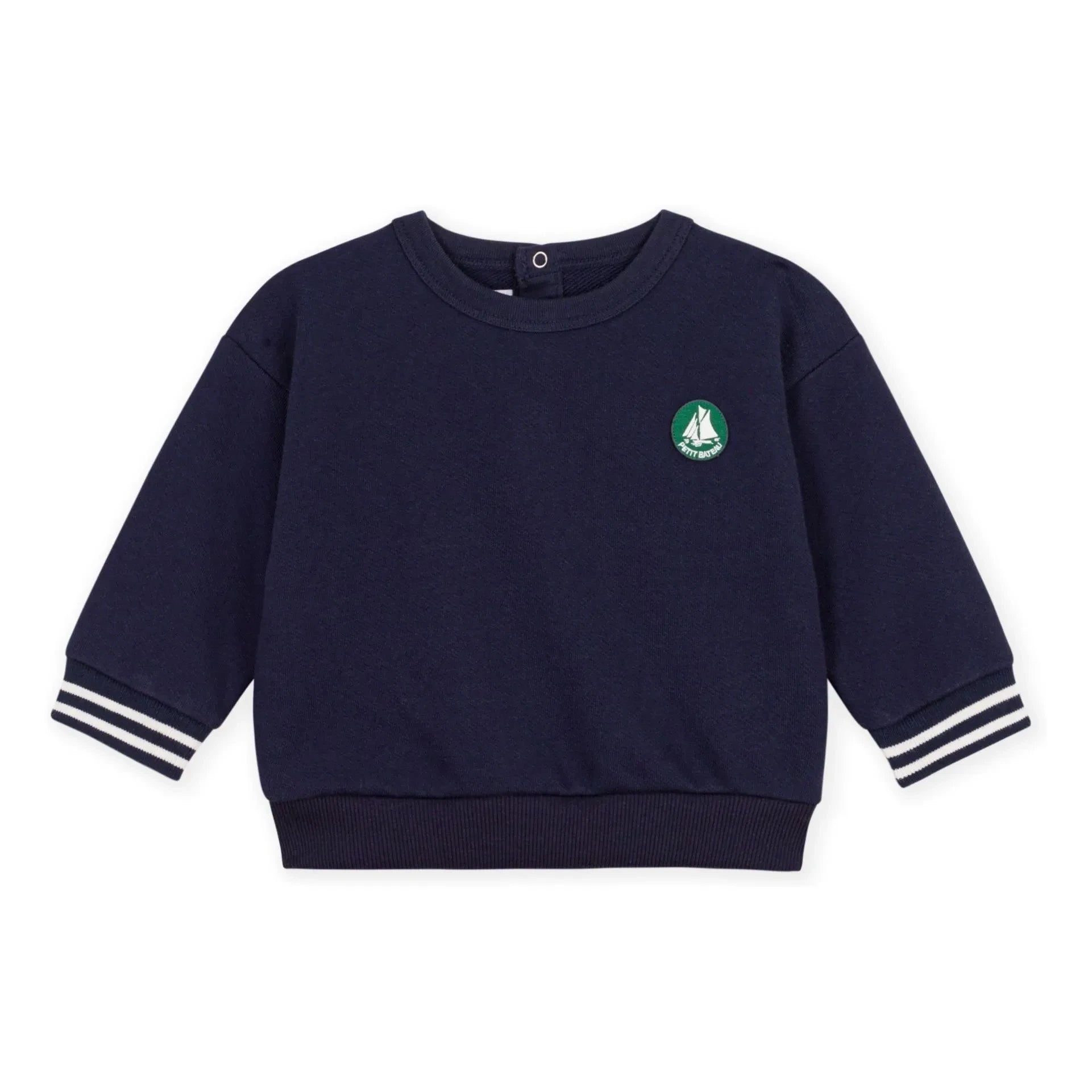 Petit Bateau - Badge Sweat Organik Pamuk | Lacivert
