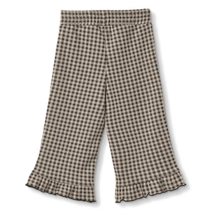 Fliink - Ella Pantalón a cuadros de algodón orgánico | Marrón