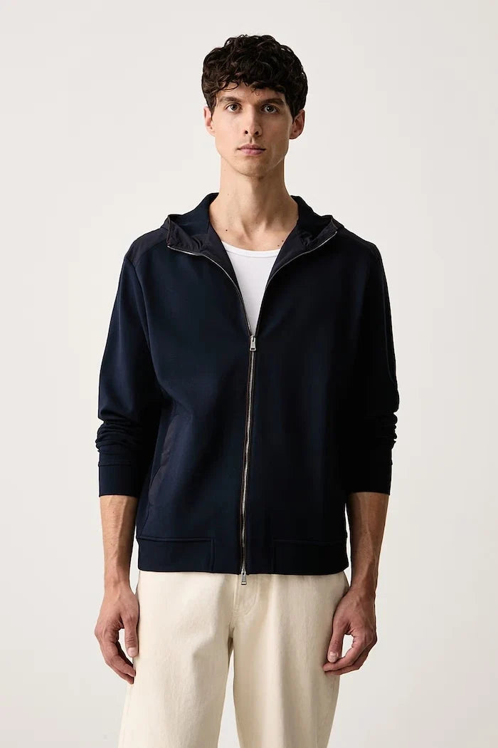 Sudadera con capucha de viscosa y cremallera para hombre Paul&Shark