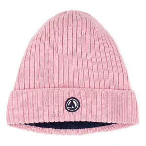 Petit Bateau - Gorro de forro polar a cuadros vichy | Rosa