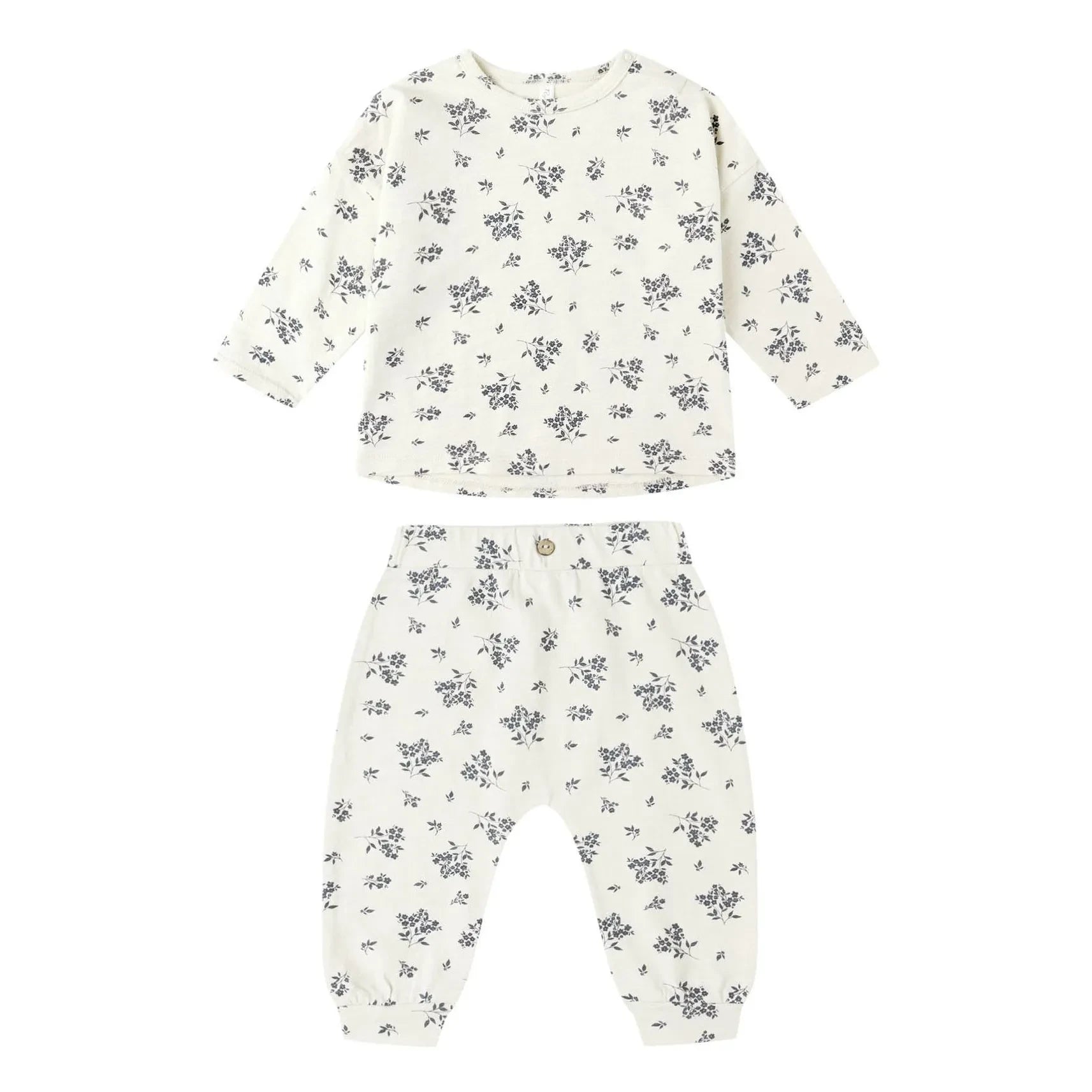 Rylee + Cru - Conjunto de camiseta y pantalón con estampado floral | Crudo