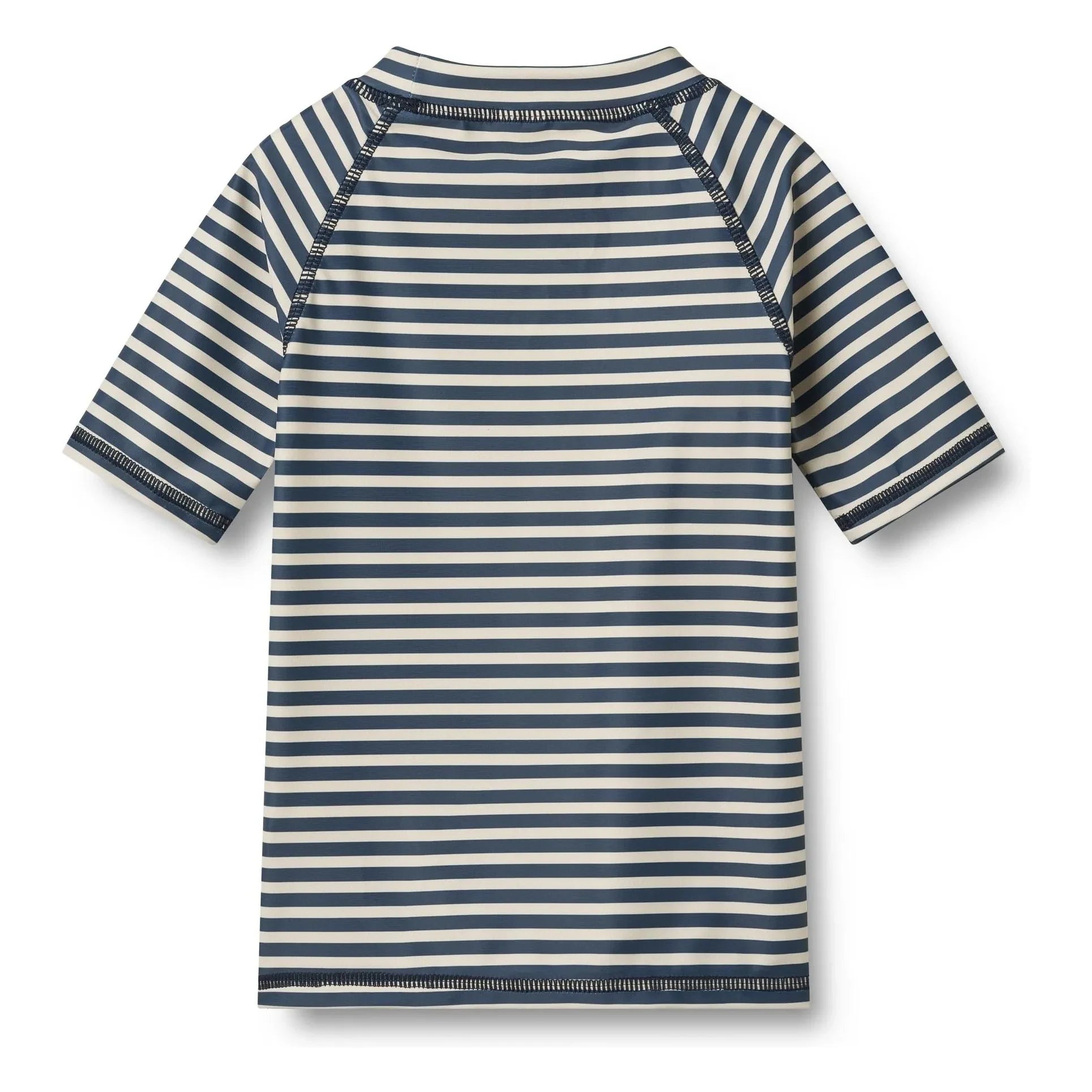 Wheat - Camiseta de natación a rayas con protección UV de Jackie, fibras recicladas | Azul oscuro