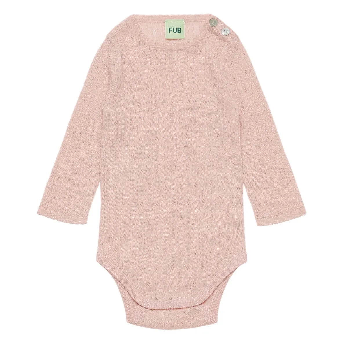 FUB - Merino Yün Pointelle Body | Pembe