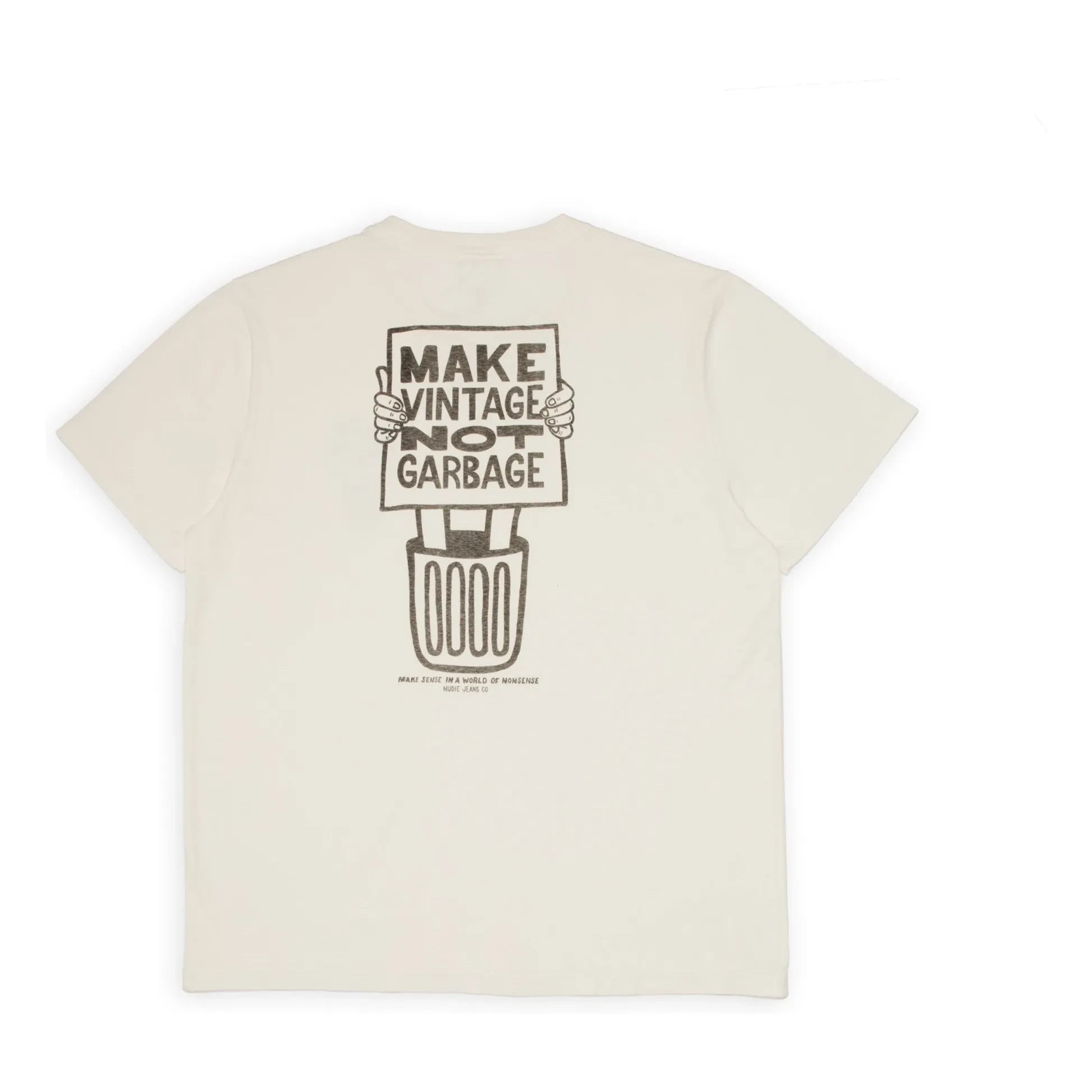 Nudie Jeans - Camiseta Roy Garbage | Blanco