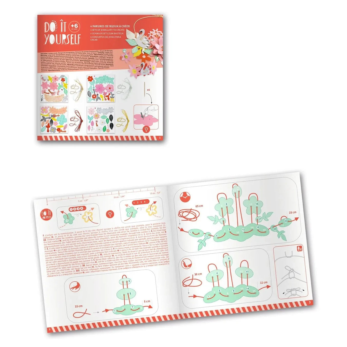 Djeco - Kit DIY - Sets de Joyería de Colores "Gaité"