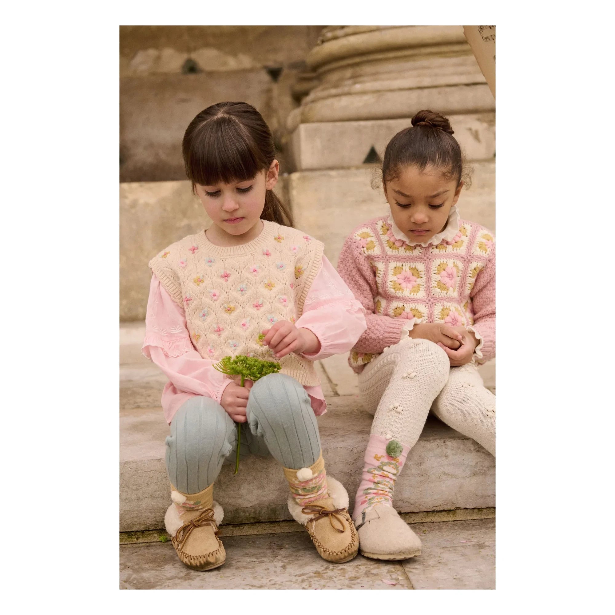 Louise Misha - Jersey de lana bordado Alicia | Rosa