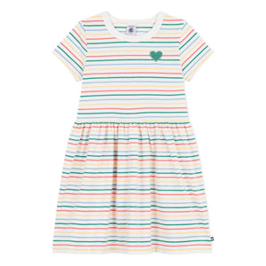 Petit Bateau - Vestido de rayas | Blanco
