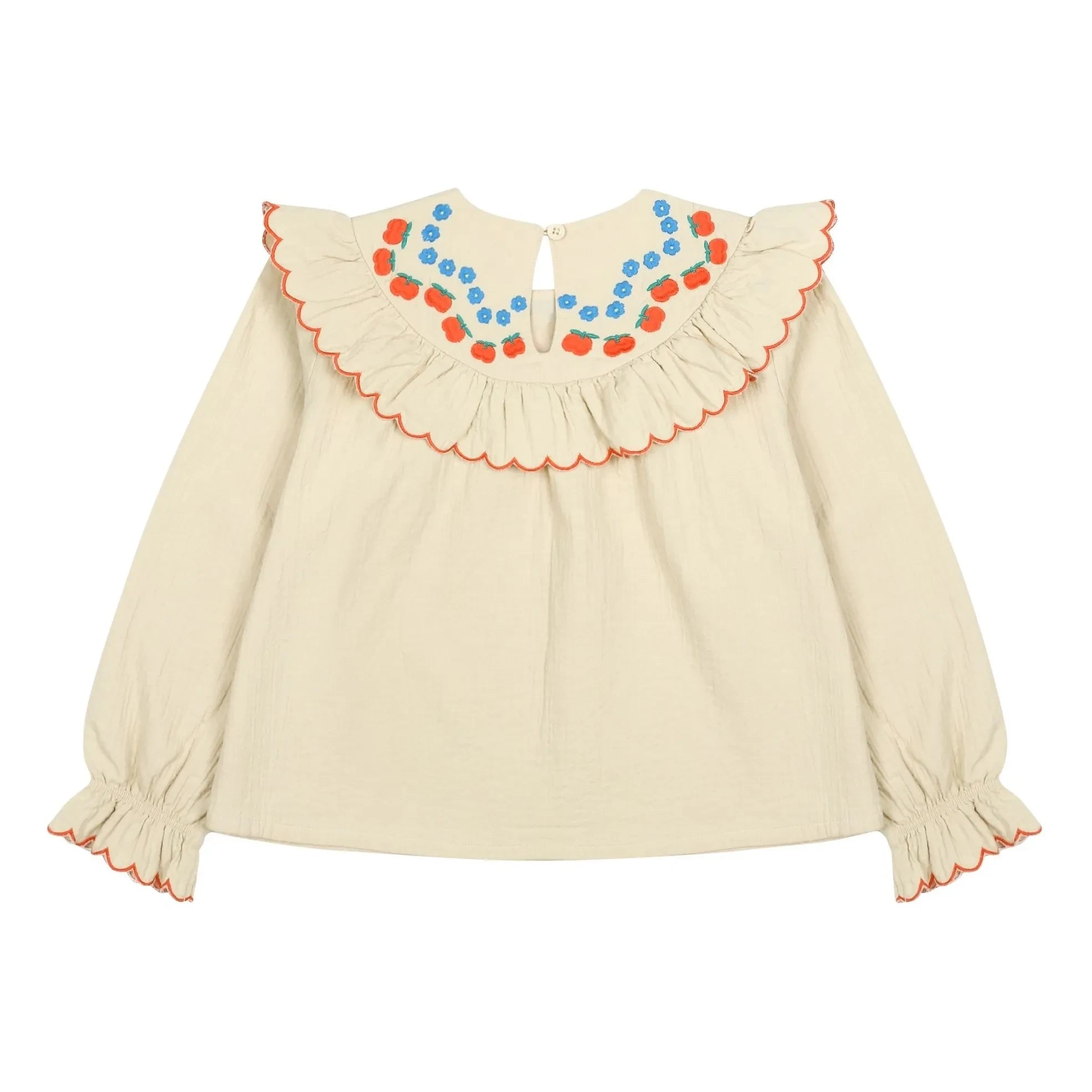 Jelly Mallow - Blusa con volantes de manzana | Beige