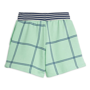 Mini Rodini - Pantalones cortos a cuadros de algodón orgánico | Verde