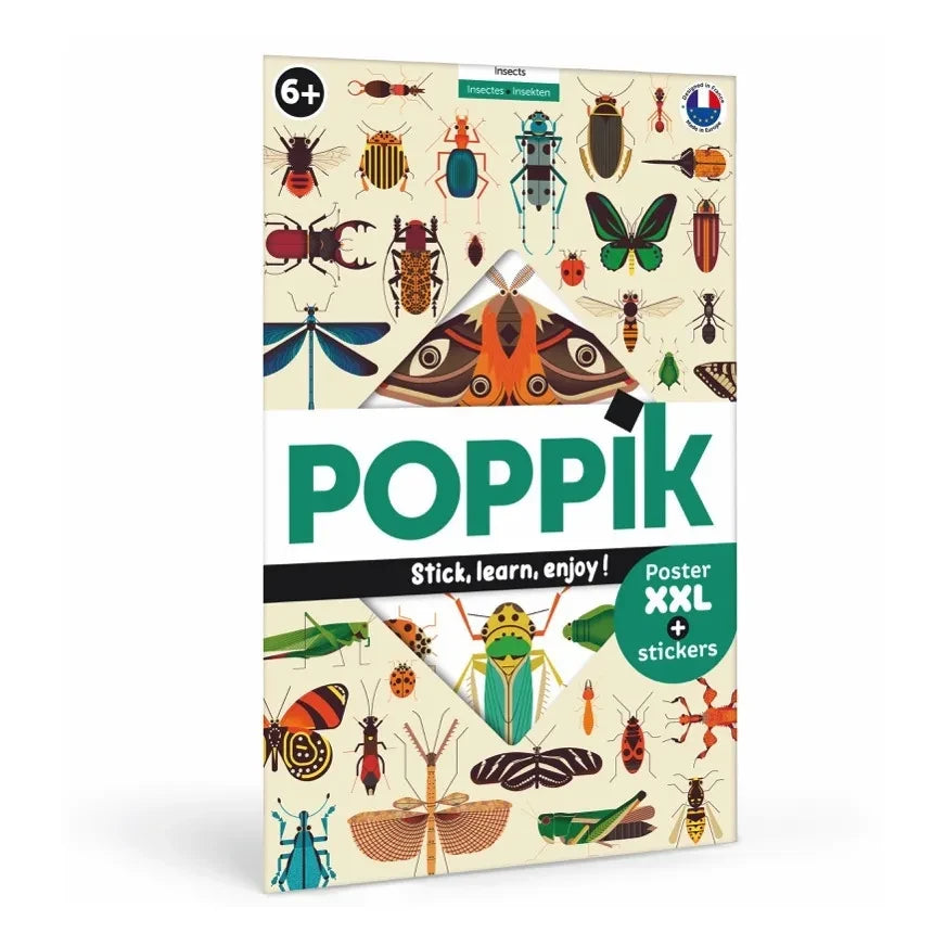 Poppik - Póster de pegatinas de insectos