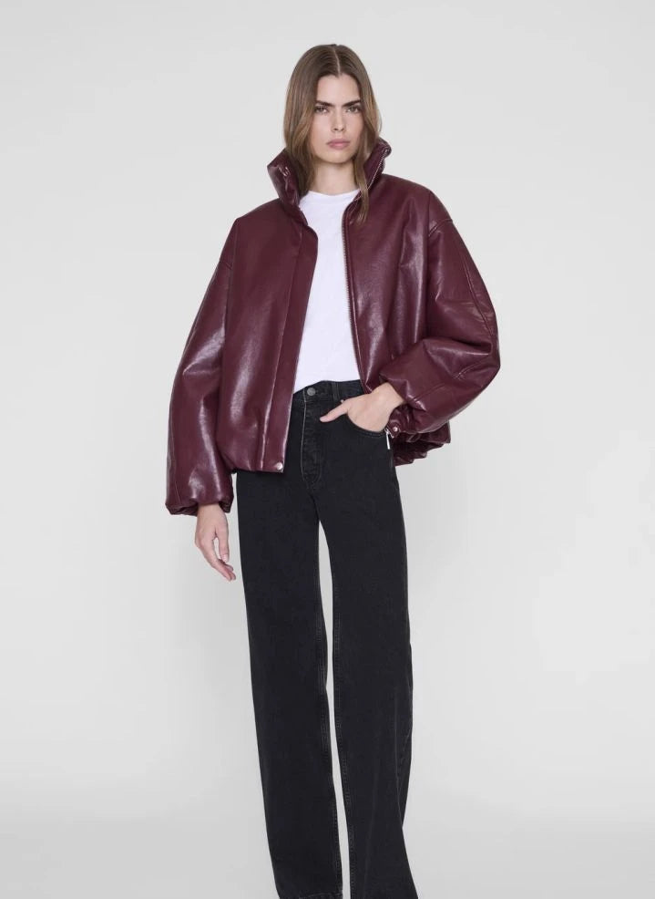 Anine Bing - Chaqueta de Cuero Cyrus | Burdeos