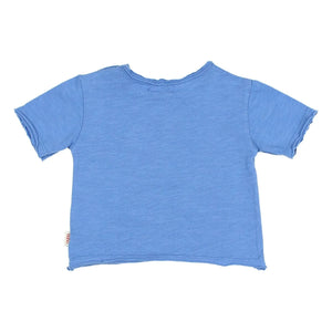 Búho - Camiseta de bebé de algodón orgánico Muz | Azul índigo