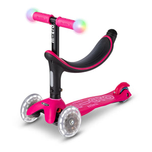 Patinete LED 3 en 1 Micro - Mini | Rojo Frambuesa
