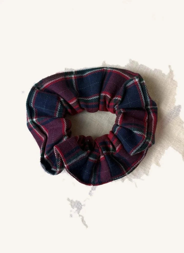 Risu Risu - Scrunchie de Cuadros de Navidad | Rojo