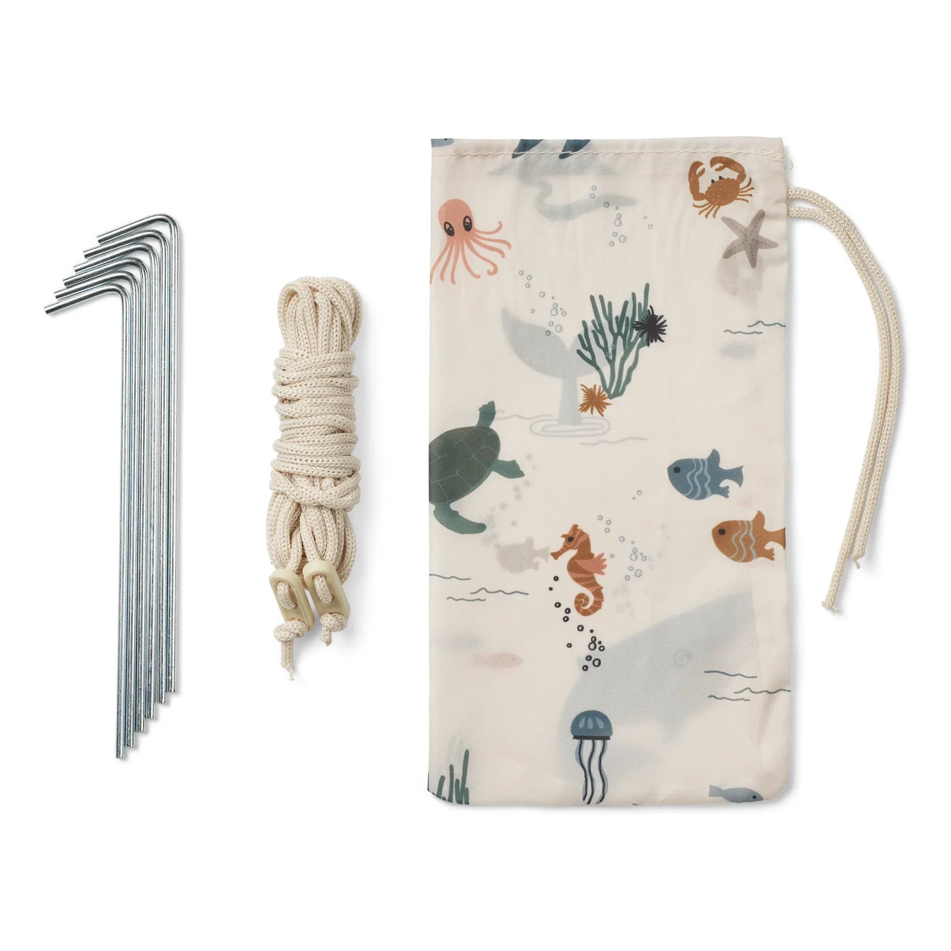 Liewood - Tienda de playa desplegable Cassie | Animales marinos/Arena