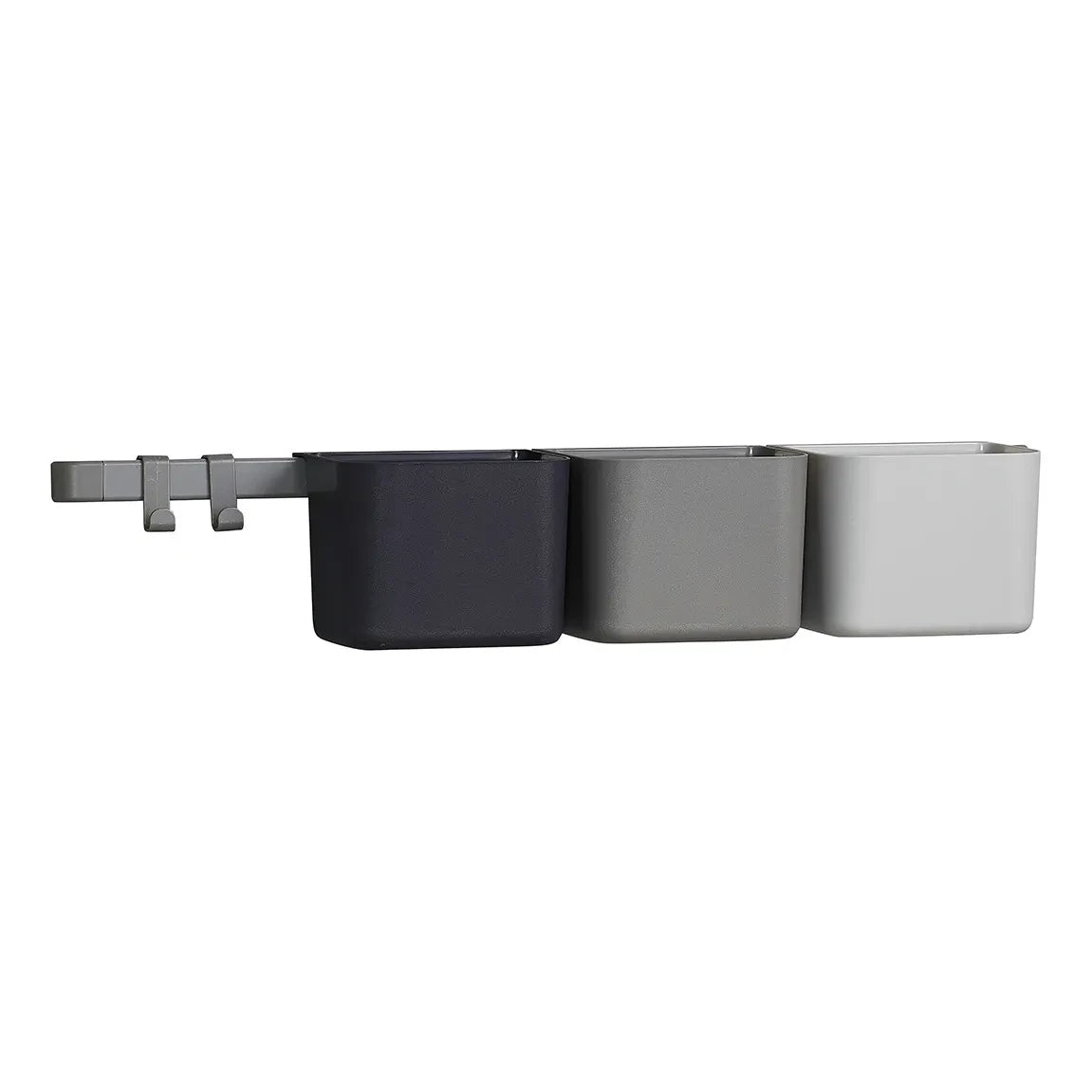 Leander - Estantes de almacenamiento - Set de 3 + 1 montaje en pared | Gris