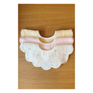 Soft Spot - Baberos de algodón orgánico con diseño de hojas de margarita - Set de 3