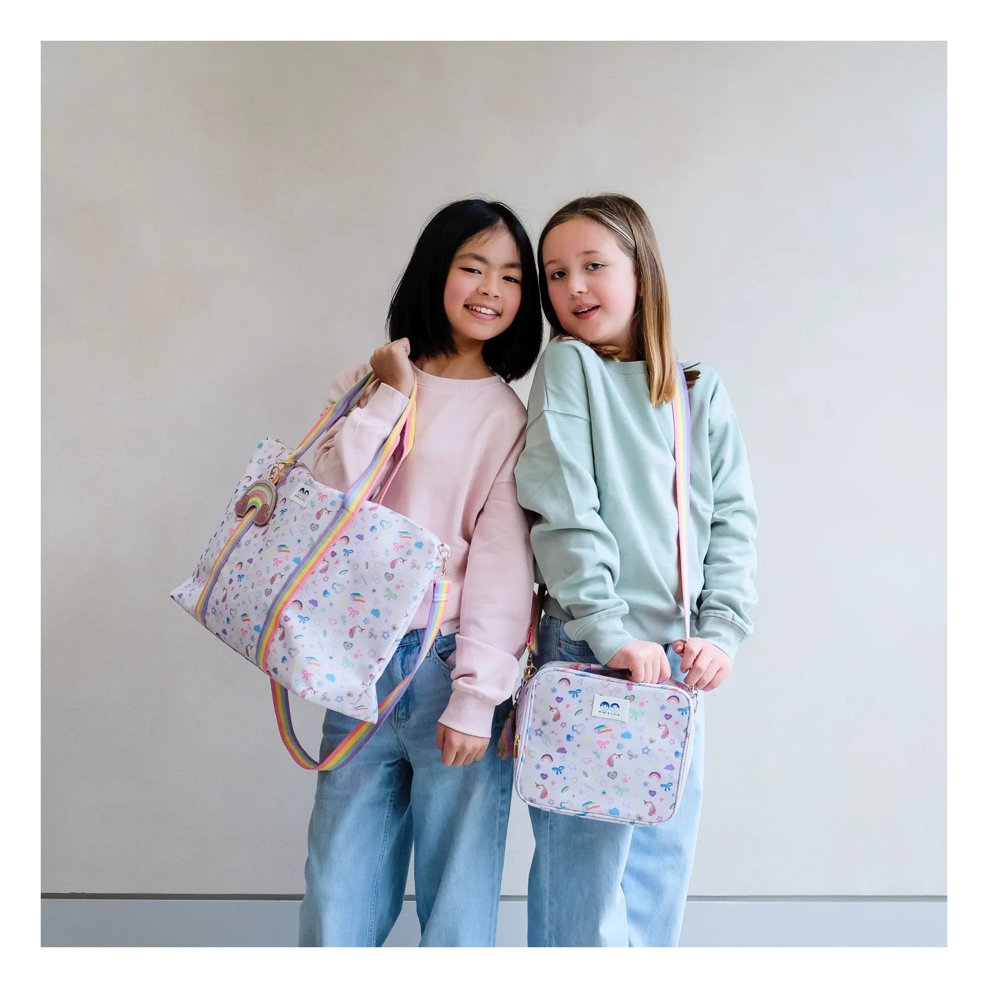 Mimi & Lula - Bolsa de fin de semana Unicornio | Rosa pálido