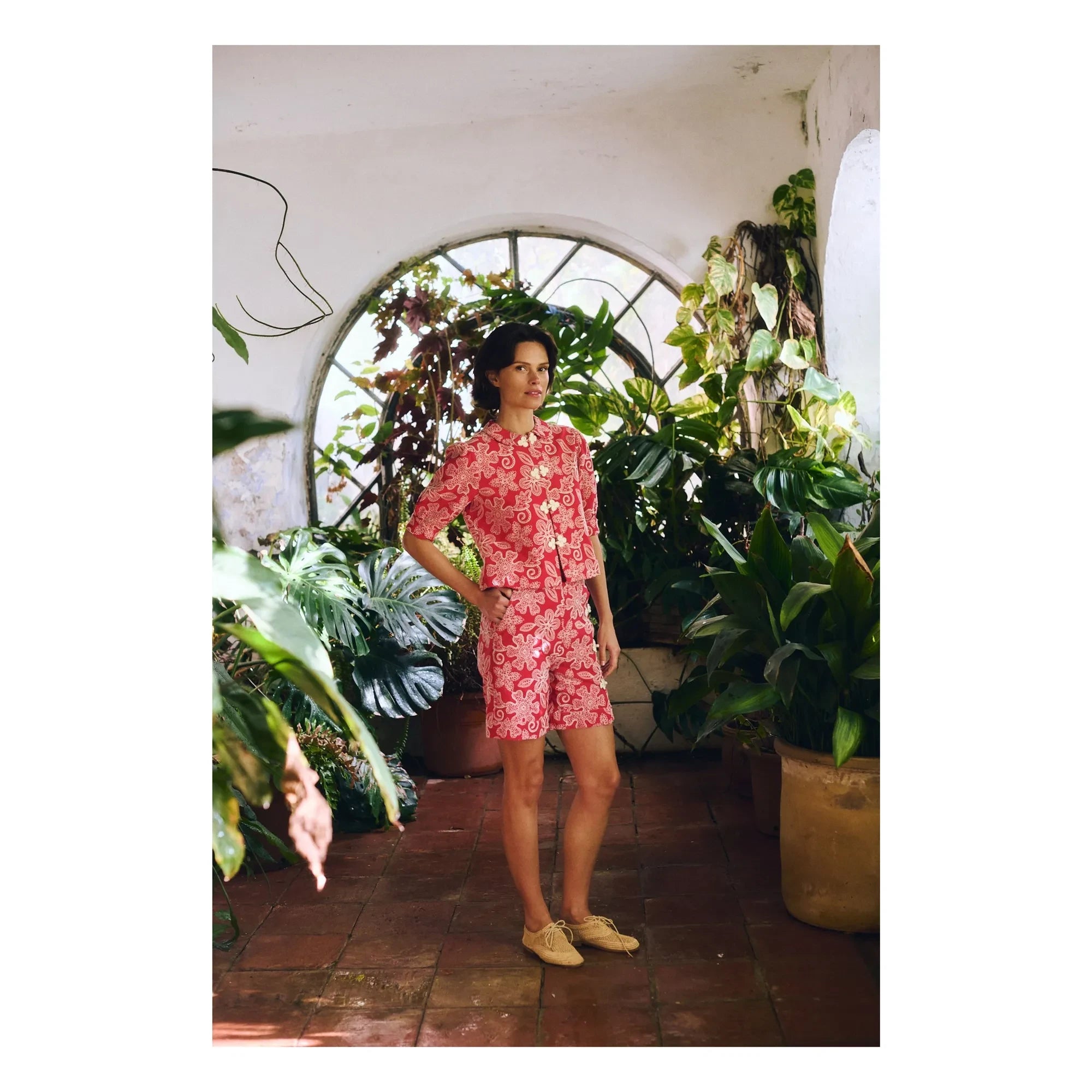 Maria de la Orden - Silene Algodón Pantalones cortos | Rojo