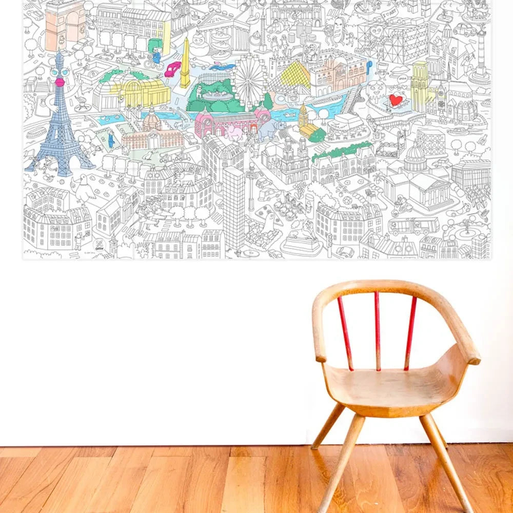 Omy - Póster gigante para colorear París
