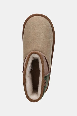 Botas de caña baja Wallaby Mini Patchwork de ante para niños de Emu Australia